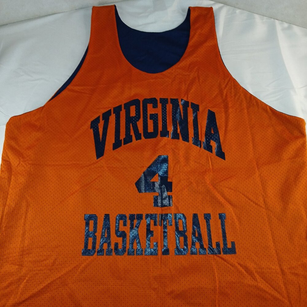 *RARE* Vintage Virginia Tech #4 Reversible Game Issued Basketball Jersey - Sz:2X
